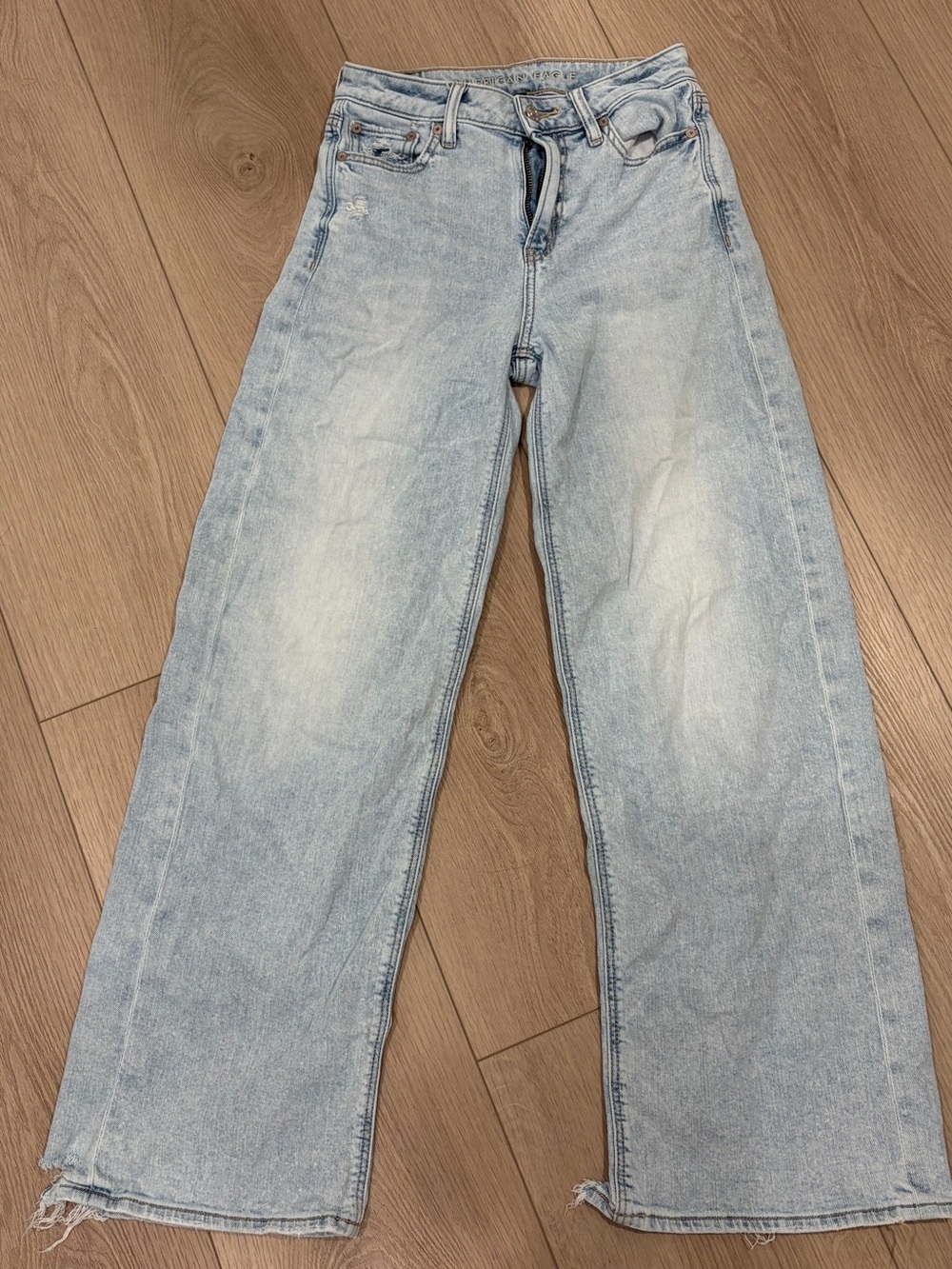 American Eagle Outfitters High Rise Baggy Wide Leg Jeans 000